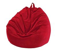 Highdi Bean Bag No Filler, Gaming Beanbag Chair Cover for Adult Kids Without Filling Highback Comfortable Lazy Sofa Beanbag Soft Toy Storage Bean Bag Seat (85x110cm,Red)