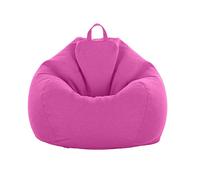Highdi Bean Bag No Filler, Solid Color Gaming Beanbag Chair Cover for Adult Kids Without Filling Highback Comfortable Lazy Sofa Beanbag Soft Toy Storage Bean Bag Seat (Dark pink,60x75cm)