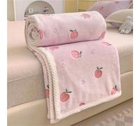 Highdi Blankets and Throws for Sofa Beds, Soft Warm Kawaii Fluffy Cozy Fleece Throw Blanket for Kids Adults Bedroom Couch Travel Cats Dogs Accessories (180 * 200cm,Honey Peach)