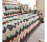 Highdi Boho Sofa Throws Bohemian Small Ersatile Soft Throw Blanket with Tassels, Turkish Style Large Throws for Settees Couch, Sofa, Bed, Armchair (Mountains,180x340cm)