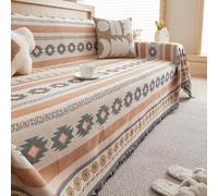 Highdi Boho Sofa Throws Bohemian Small Ersatile Soft Throw Blanket with Tassels, Turkish Style Large Throws for Settees Couch, Sofa, Bed, Armchair (Vintage,180x420cm)