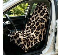 Highdi Car Seat Cover Front Universal Non-Slip Leopard Print (Khaki 2)