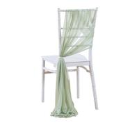 Highdi Chair Chiffon Sashes for Wedding, 2Pcs Chair Sashes Chiffon Chair Drapes Tulle Chair Cover Wedding Chair Decorations for Banquet Party Hotel (Light green,20 * 250cm)