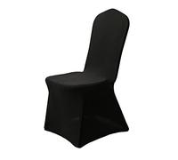 Highdi Chair Covers Spandex Lycra, Universal Stretch Dining Chair Slipcovers Removable Arched Chair Cover for Wedding,Banquet,and Party Decoration (black,6pc)