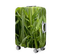 Highdi Chinese Style Suitcase Cover, 18-32 Inch Suitcase Large, Dust-Proof Anti-Scratch Travel Suitcase Covers Elastic Luggage Cover, for Travel, Business Protector (Green Leaves,S)