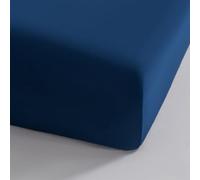 Highdi Cooling Fitted Sheets Deep Pocket 5-25cm Breathable Sheet Bedding Linens Washable Silky Touch Fade Resistant Easy Care for Single Double King Bed (701 Navy-blue,150x200cm)