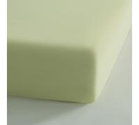 Highdi Cooling Fitted Sheets Deep Pocket 5-25cm Breathable Sheet Bedding Linens Washable Silky Touch Fade Resistant Easy Care for Single Double King Bed (701 Light-green,150x200cm)