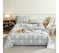 Highdi Coverless Duvet, Quilted Bedspreads, Embossed Style Lightweight Bedspread Coverlet for All Season, Summer Blankets, Soft Bed Throws, Washable Summer Patchwork Quilt (Gray-blue,120x150cm)