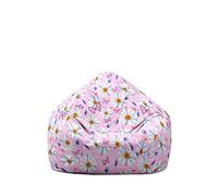 Highdi Daisy Style Bean Bag No Filler Gaming Beanbag Chair Cover for Kids Adult Without Filling Highback Comfortable Lazy Sofa Beanbag Soft Toy Storage Bean Bag Seat (70x80cm,Pink)