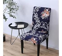Highdi Dining Chair Covers Set of 2, 4 or 6, Leaf Flower Print High Back Stretch Dining Room Chair Cover Removable Washable Chair Protector Slipcover for Hotel Banquet Party (Baroque style,Pack of 4)