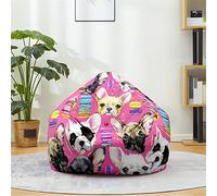 Highdi Dog Pet Bag Cover Without Filling Gaming Bean Bag Chair for Kids Adult No Filling Highback Beanbag Seat Comfortable Lazy Lounger Sofa Stuffed Toy Storage (70 * 80cm,Macaron)