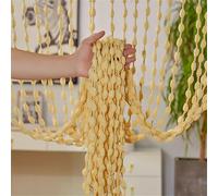 Highdi Door Curtains to Stop Flies Beaded, Door Beads Curtains for Doorways Fly Screens String Room Divider for Home Decor and Windows (Yellow,1 * 2M)