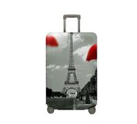 Highdi Eiffel Tower Suitcase Cover, Printed Design Travel Suitcase Covers, Washable Anti-Scratch Suitcase Covers Protectors, Luggage Covers for Suitcases Elastic (Ash,L(26-28inch))