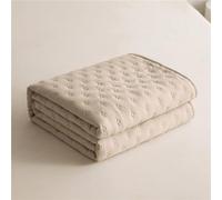 Highdi Fashion Solid Color Bed Throws Quilted Bedspreads,Lightweight Patchwork Quilt Comforter Single Double,Cotton Throw Summer Quilt,Quilted Blanket for All Seasons (Beige,180x200cm)