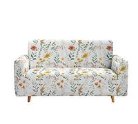 Highdi Floral Sofa Cover 1/2/3/4 Seater, Sofa Slipcover Stretch Washable Furniture Protector Non Slip Sofa Covers for Loveseat Couch Sofa (yellow flower,1 Seater)