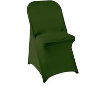 Highdi Folding Chair Covers Spandex Stretch, Outdoor Folding Chair Covers Wedding Universal Fitted Chair Slipcovers for Party, Holidays, Banquet, Celebration (Army Green,4pc)