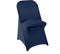 Highdi Folding Chair Covers Spandex Stretch, Outdoor Folding Chair Covers Wedding Universal Fitted Chair Slipcovers for Party, Holidays, Banquet, Celebration (Navy Blue,8pc)