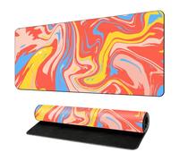 Highdi Gaming Mouse Pad PC Office 3D Print Keyboard Mat Extended Large Desk Mat Computer Mouse Mat, Mousepad Non-Slip Stitched Edge for Home Office Work (300 * 600 * 3mm,tie dye 2)