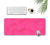 Highdi Gaming Mouse Pad PC Office Abstract Pattern Keyboard Mat Extended Large Desk Mat Computer Mouse Mat, Mousepad Non-Slip Stitched Edge for Home Office Work (pink,400 * 800 * 3mm)