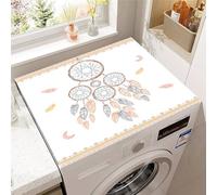 Highdi Gradient Dream Catcher Washer and Dryer Top Protector,Washer and Dryer Top Mat Absorbent Quick Dry Silicone Mat,Anti Slip Dust Proof Washing Machine Pad for Laundry Room (Dreamcatcher,50x50cm)