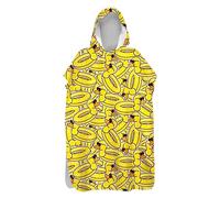 Highdi Hooded Changing Robe, Microfibre Light Weight Changing Towel, Towel Poncho for Surfing Swimming Beach Changing, Quick Dry Poncho for Women Men Adults (80x145cm,Duck)