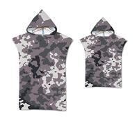 Highdi Hooded Towel Adult, Beach Towel Microfiber Light Weight Swim Surf Towelling Poncho Soft Quick Dry Beach Changing Robe for Kids Women Men (Camouflage 11,75x65cm)