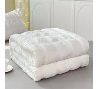 Highdi Japanese Solid Color Reversible Bed Throws Quilted Bedspreads, Patchwork Quilt Comforter Single Double, Throw Summer Quilt, Quilted Blanket for All Seasons (Grey,200x230cm)