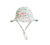 Highdi Kids Sun Hat UPF50+ Bucket Hat, Boys Girls Toddler Lovely Printed Wide Brim Hat with Adjustable/Removable Chin Strap, Sun Protection Summer Beach Sun Cap (Flamingo,46cm)
