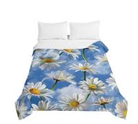 Highdi Lightweight Bed Throws, 2.5 Tog Quilted Bedspreads 3D Daisy Patchwork Quilt Washable Summer Duvet, Comforter Single Double Duvet Blanket (Daisy 4,180x220cm)