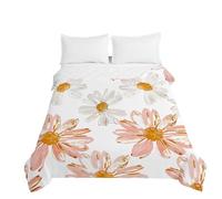 Highdi Lightweight Bed Throws, 2.5 Tog Quilted Bedspreads 3D Daisy Patchwork Quilt Washable Summer Duvet, Comforter Single Double Duvet Blanket (Daisy 2,100x150cm)