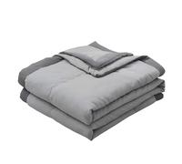 Highdi Lightweight Bed Throws, Quilted Bedspreads Solid Colour Patchwork Quilt Washable Summer Duvet, Comforter Single Double Duvet Blanket for All Seasons (Grey,170x200cm)