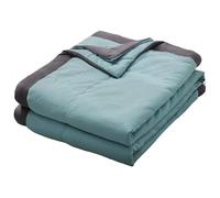Highdi Lightweight Bed Throws, Quilted Bedspreads Solid Colour Patchwork Quilt Washable Summer Duvet, Comforter Single Double Duvet Blanket for All Seasons (Green,200x220cm)