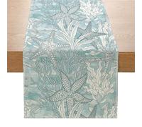 Highdi Linen Table Runners, Kitchen Dining Table Runner-Easy Care-Tablerunner Decorative Cloth for Party, Banquet, Restaurant & Outdoors (Starfish 4,33x180cm)