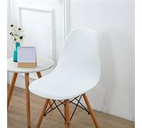 Highdi Luxury Velvet Scandinavian Dining Chair Covers, Nordic Style Universal Armless Chair Slipcovers Shell Chairs Covers Removable Washable for Kitchen, Bedroom, Living Room (White,6 PCS)