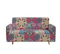 Highdi Mandala Sofa Cover 1/2/3/4 Seater, Patchwork Sofa Slipcover Stretch Washable Furniture Protector Non Slip Sofa Covers for Loveseat Couch Sofa (1 Seater,Psychedelic)