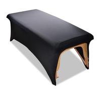 Highdi Massage Bed Cover, Washable Massage Bed Sheet Cover Beauty Massage SPA Couch Cover Elastic Cord Edge All-round Wrap for 6FT or Less Massage Bed (6FT/183 * 76 * 74CM,Black)