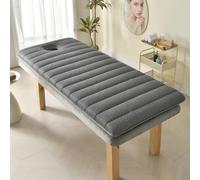 Highdi Massage Bed Mattress with Face Hole, Soft Breathable Beauty Massage SPA Mattress, Portable Roll Up Thick Bed Pad for SPA Hotel Beauty Salon Massage Bed (60x180x6cm,Grey)