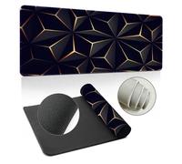 Highdi Mouse Pad Gaming Large, Abstract Vortex Keyboard Mat Extended Large Desk Mat Computer Mouse Mat Mousepad with Non-Slip Stitched Edge for Home Office Work (400 * 900 * 2mm,Green)