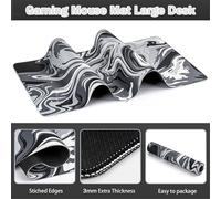 Highdi Mouse Pad Large Gaming L/XL/XXL, 3D Puzzle Mouse Pad with Non-Slip Rubber Base, Mouse Mat Extended, Gaming Mousepad for Computers PC office (300x600x3mm,Grey)