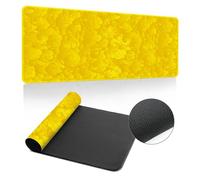 Highdi Mouse Pad Large Gaming L/XL/XXL, Mouse Pad with Non-Slip Rubber Base, Mouse Mat Extended, Gaming Mousepad for Computers, PC, Office, 3D Printed (400x900x3mm,Yellow)