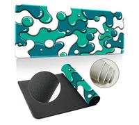 Highdi Mouse Pad Large Gaming L/XL/XXL, Mouse Pad with Non-Slip Rubber Base, Mouse Mat Extended, Gaming Mousepad for Computers, PC, Office, Abstract Bubbles (300x800x3mm,Green)