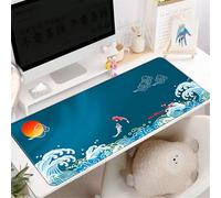 Highdi Mouse Pad Large Gaming L/XL/XXL Mouse Pad with Non-Slip Rubber Base,Mouse Mat Extended,Gaming Mousepad for Computers, PC, Office, 3D Chinese style (500x1000x3mm,Fish)