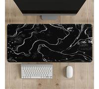 Highdi Mouse Pad Large Gaming L/XL/XXL, Mouse Pad with Non-Slip Rubber Base, Mouse Mat Extended, Gaming Mousepad for Computers, PC, Office, 3D Marble (300x600x3mm,Black)