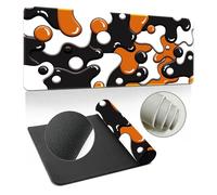 Highdi Mouse Pad Large Gaming L/XL/XXL, Mouse Pad with Non-Slip Rubber Base, Mouse Mat Extended, Gaming Mousepad for Computers, PC, Office, Abstract Bubbles (300x800x3mm,Orange)