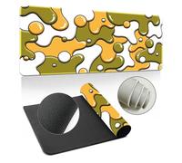 Highdi Mouse Pad Large Gaming L/XL/XXL, Mouse Pad with Non-Slip Rubber Base, Mouse Mat Extended, Gaming Mousepad for Computers, PC, Office, Abstract Bubbles (400x800x3mm,Yellow)
