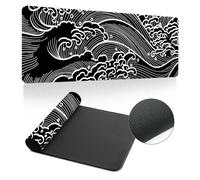 Highdi Mouse Pad Large Gaming L/XL/XXL, Mouse Pad with Non-Slip Rubber Base, Mouse Mat Extended, Gaming Mousepad for Computers, PC, Office, Chinese style (600x1200x3mm,Black)
