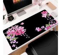 Highdi Mouse Pad Large Gaming XL/XXL, Cherry blossoms Mouse Pad with Non-Slip Rubber Base, Mouse Mat Extended, Gaming Mousepad Waterproof, for Computers, PC, Laptop and Office (400 * 900 * 3mm,E)