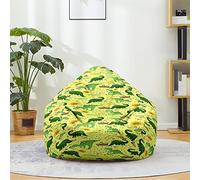 Highdi NO Filler Beanbag,Soft Toy Storage Bean Bag Chair Cover Kids Adults,Lazy Sofa Beanbag NO Stuffed for Large Indoor Outdoor Bean Bag (L:90x110cm,Tyrannosaurus rex)