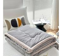 Highdi Nordic Reversible Bed Throws Quilted Bedspreads, Lightweight Patchwork Quilt Comforter Single Double, Cotton Throw Summer Quilt, Quilted Blanket for All Seasons (Gray,180x220cm)