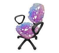Highdi Office Chair Cover Split, Love Heart Pattern Office Chair Covers 2 Pieces (Back + Seat Cover) Computer Chair Cover Elastic Desk Chair Covers Stretch Swivel Chair Cover (Tie Dye Style)